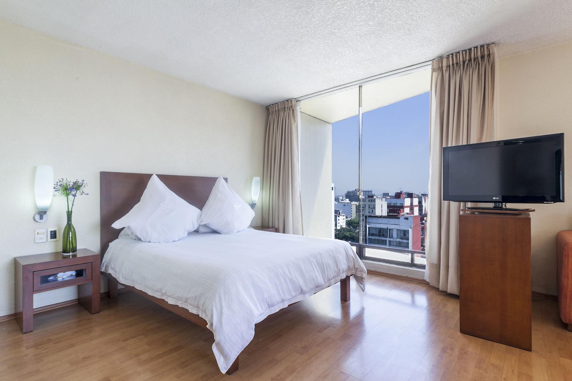 멕시코 시 엑스 스위트 산 마리노 아파트 호텔 외부 사진 A bedroom at the hotel